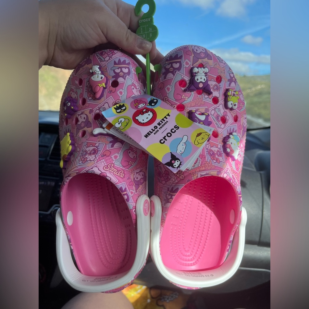 Sanrio Hello Kitty Badtz-Maru Kuromi My Melody Cinnamoroll Purin Tuxedo Crocs